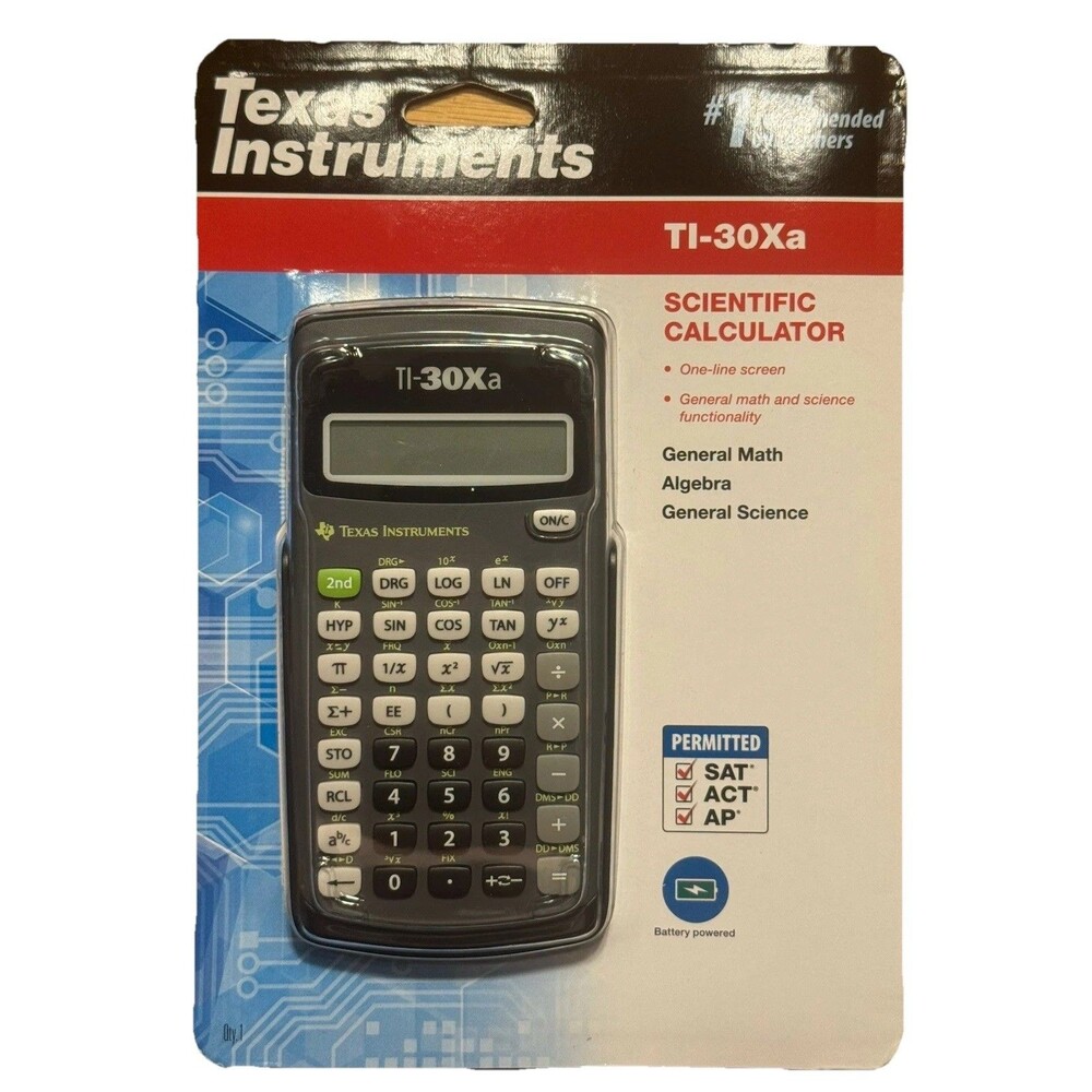 Texas Instruments TI-30Xa Scientific Calculator Math Algebra Science ACT, SAT AP